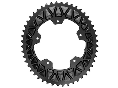 ABSOLUTE BLACK Chainring Premium Sub Compact oval 2-speed BCD 110/5 | 48 Teeth black outside