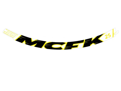 MCFK Sticker for rims | Gravel 25 mm | 28" yellow