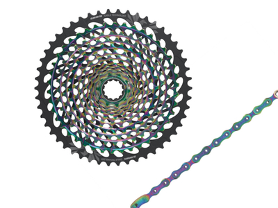 WEAR SET 12-speed SRAM XX1 Eagle rainbow Cassette X-Dome...