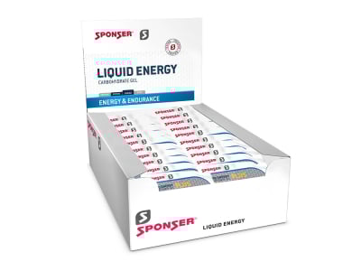 SPONSER Energygel Liquid Energy Plus with Caffeine | 40 Bags Box