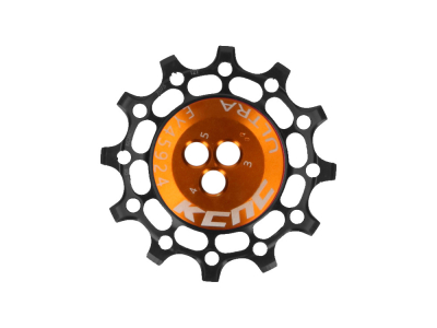 KCNC Schaltwerkröllchen asymmetrisch | Narrow Wide | Long Teeth | 14 Zähne schwarz