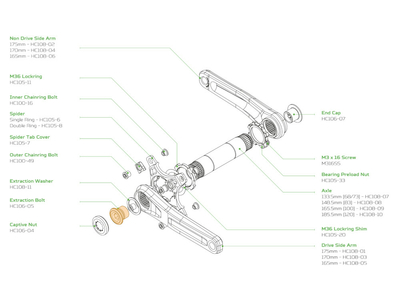 HOPE Extraction Bolt for EVO Crankset