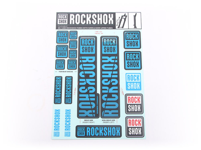ROCKSHOX Sticker Decal Set fr 30 | 32 | RS1 Federgabel | farbig rot