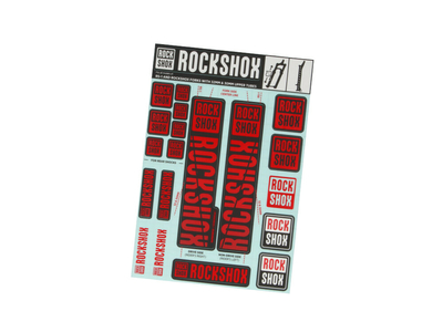 ROCKSHOX Sticker Decal Set für 30 | 32 | RS1 Federgabel | farbig rot