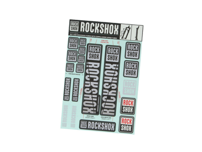 ROCKSHOX Sticker Decal Set für 30 | 32 | RS1 Federgabel | farbig grau
