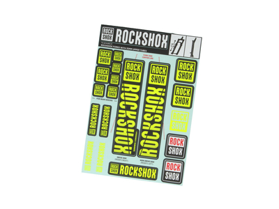 ROCKSHOX Sticker Decal Set für 35 mm Federgabel | farbig neongrün