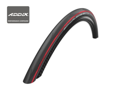 SCHWALBE Reifen ONE 28 | 700 x 25C ADDIX Performance RaceGuard TUBE ONLY Red Stripes