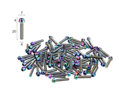 Titanium Screw M4x20 conical oil slick