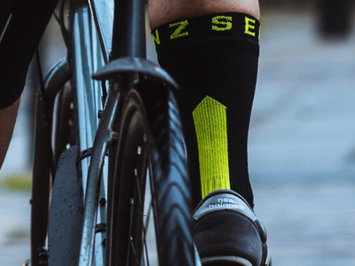 SEALSKINZ Socken Ankle All Weather Hydrostop | Wasserdicht | schwarz/neon gelb S (36 - 38)