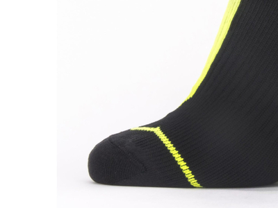 SEALSKINZ Socken Ankle All Weather Hydrostop | Wasserdicht | schwarz/neon gelb S (36 - 38)