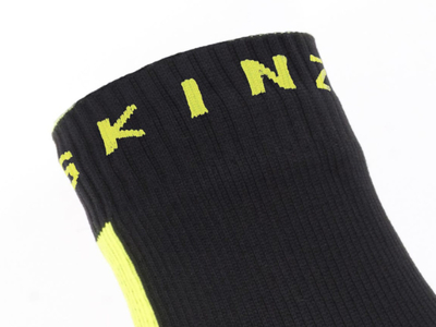 SEALSKINZ Socken Ankle All Weather Hydrostop | Wasserdicht | schwarz/neon gelb S (36 - 38)