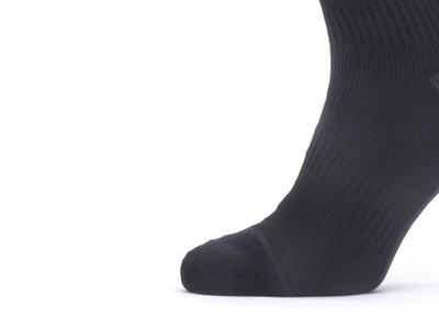 SEALSKINZ Socken Mid Length All Weather Hydrostop | Wasserdicht | schwarz/grau S (36 - 38)