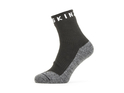 SEALSKINZ Socken Ankle Length Warm Weather Soft Touch | Wasserdicht | schwarz / grau