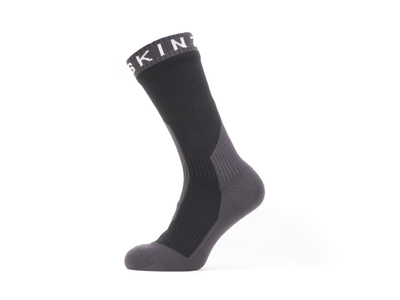 SEALSKINZ Socken Mid Length Extreme Cold Weather | Wasserdicht | schwarz/grau/weiß