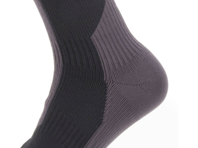 SEALSKINZ Socken Mid Length Extreme Cold Weather | Wasserdicht | schwarz/grau/weiß