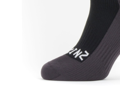 SEALSKINZ Socken Knee Length Cold Weather | Wasserdicht | schwarz/grau S (36 - 38)