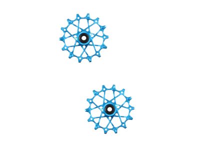 GARBARUK Schaltwerkröllchen für Standard Käfig 14-14 Zähne | Shimano MTB 12-fach blau