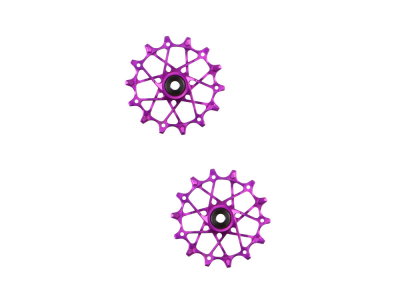 GARBARUK Rear Derailleur Pulleys for Standard Cages 14-14 Teeth | Shimano MTB 12-speed purple