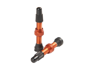 NOTUBES Valve Set 2 Pcs universal Aluminum | 35 mm orange