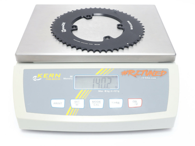 ROTOR Kettenblatt Q-Rings Aero oval 2-fach LK 110 mm | 4 Loch fr Rotor ALDHU | Shimano Road Auen 52 Zhne