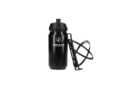 LIGHTWEIGHT Flaschenhalter Edelhelfer Carbon inkl. Trinkflasche Reservetank | schwarz 500 ml