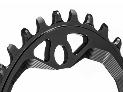 ABSOLUTE BLACK Kettenblatt oval 1-fach LK 104 | narrow wide Shimano 12-fach HG+ Kette | schwarz 32 Zhne
