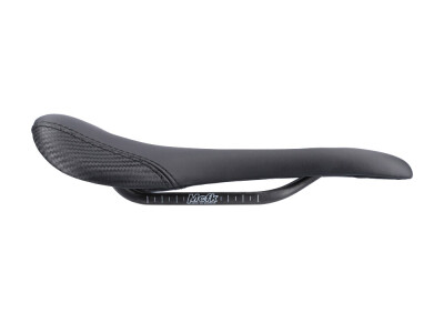 MCFK Sattel Ledersattel Carbon offen | gepolstert schwarz 130 mm
