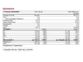SPONSER Drink Ampoule L-Carnitin 1000 | 25 ml | BBD 03 /...