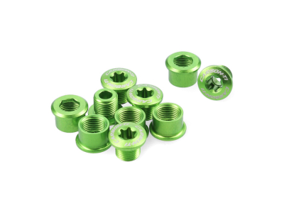 CARBON-TI Chainring Bolts X-Fix Road 5-Hole green