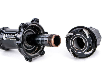 CARBON-TI Rear Hub X-Hub SP 6-Hole X-12 XD for 12x142 mm Thru Axle | Freehub SRAM XD matte black 24 hole