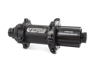 CARBON-TI Hinterradnabe X-Hub SP Center Lock X-12 fr 12x142 mm Steckachse | 24 Loch | Freilauf Shimano/SRAM Road grn