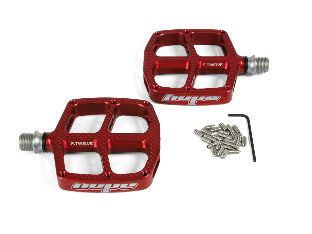 red bicycle pedals
