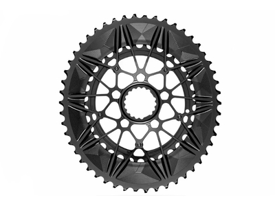 ABSOLUTE BLACK Chainring Direct Mount Cannondale Spidering Oval Road 2-speed | black 52-36 Teeth
