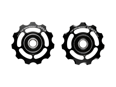 CERAMICSPEED Pulley Wheels Aluminum | 11 Teeth for Campagnolo 11-speed  black