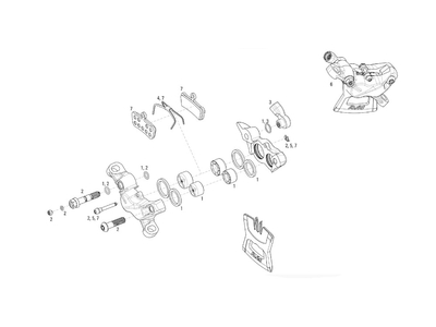 SRAM Guide R/RS A1 Schrauben | Bolzen Kit für Bremssattel...
