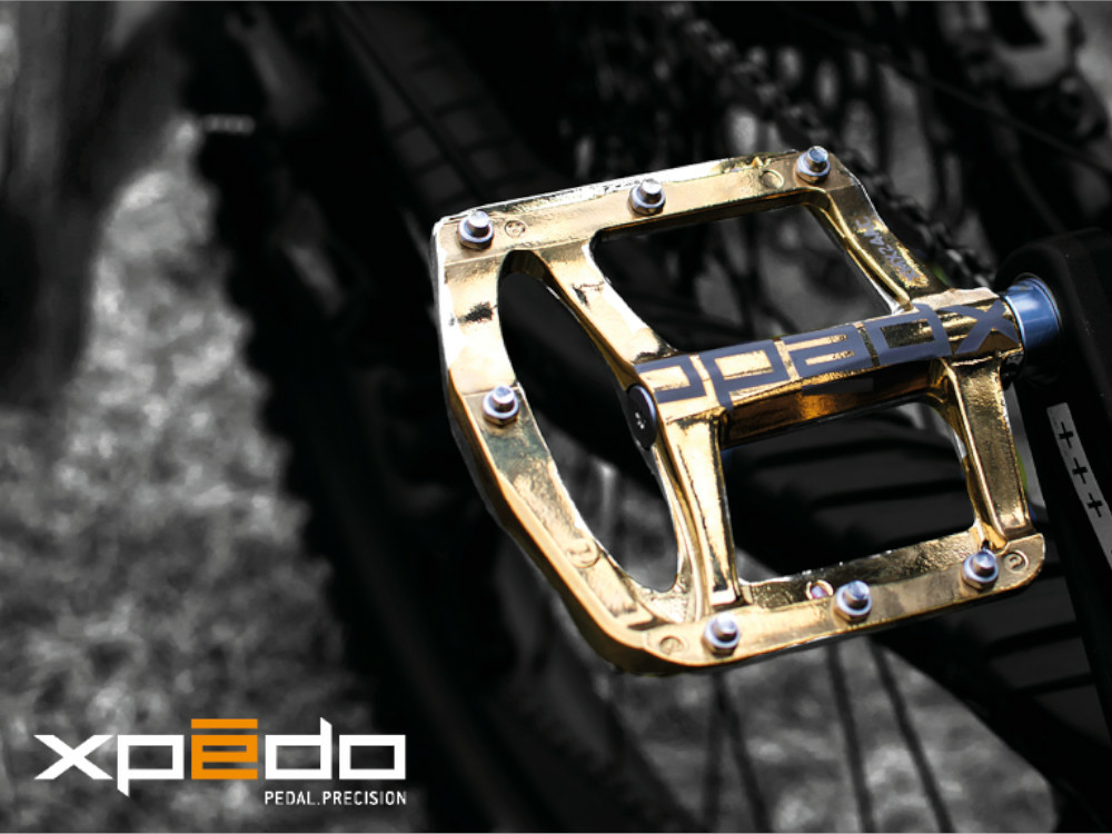 XPEDO flat pedals SPRY | gold slick, 92 
