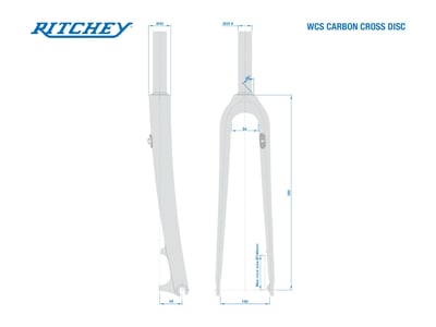 RITCHEY Starrgabel 28 WCS Carbon Cross Disc 1 1/8 Zoll | 5x100 mm Schnellspanner | 2020