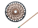 WEAR SET 12-speed SRAM XX1 Eagle copper Cassette X-Dome XG-1299 10-52 Teeth + SRAM XX1 Eagle copper Chain PC 1290 126 links