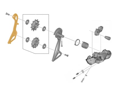 SHIMANO Rear Derailleur Cage inner Plate short Cage | Dura Ace RD-9150-SS