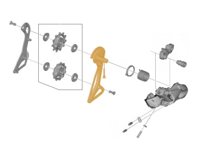 SHIMANO Rear Derailleur Cage outer Plate short Cage | Dura Ace RD-9150-SS