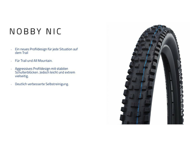 SCHWALBE Tire Nobby Nic 27,5 x 2,60 Super Trail ADDIX SpeedGrip EVO SnakeSkin TLE