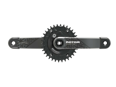 ROTOR Powermeter Set | PowerPack MTB INSpider | Kapic Carbon Cranks 1-speed NoQ-Ring | Round