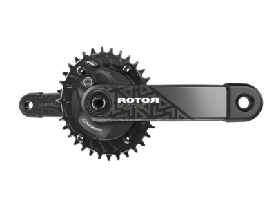 ROTOR Powermeter Set | PowerPack MTB INSpider | Kapic Carbon Kurbel 1-fach Q-Ring | Oval 175 mm 34 Zhne