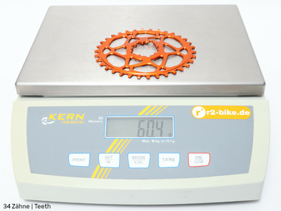 ABSOLUTE BLACK Kettenblatt Direct Mount oval BOOST 148 | 1-fach narrow wide SRAM Kurbel | orange 34 Zhne