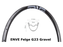 R2BIKE Wheelset 28" Disc GRV | Carbon-Ti Road Straightpull 6-Hole Hubs | ENVE Gravel Carbon Rims