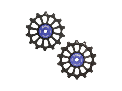 KOGEL BEARINGS Pulleys Gen2 MTB Cross Seals | 14/14 T for Shimano 12-speed black / blue