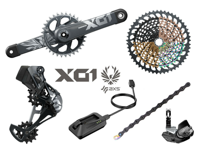 SRAM X01 Eagle DUB AXS MTB Gruppe 1x12 BOOST | 52 Zähne schwarz 170 mm ohne Innenlager