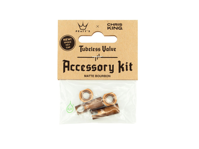 PEATY´S x Chris King (MK2) Tubeless Valves Accessory Kit matte bourbon