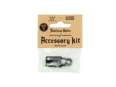 PEATYS x Chris King (MK2) Tubeless Ventil Zubehr Kit matte bourbon