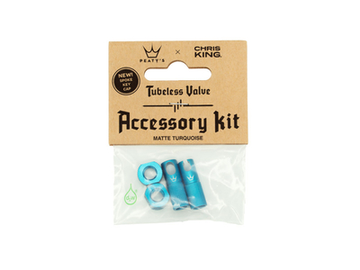 PEATYS x Chris King (MK2) Tubeless Ventil Zubehr Kit matte bourbon